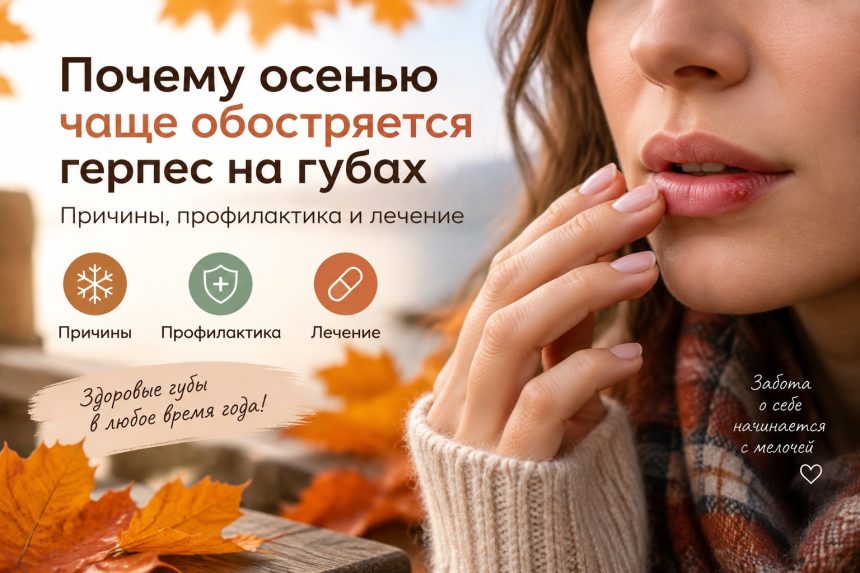 Почему осенью чаще обостряется герпес на губах: причины, профилактика и лечение