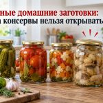 Домашняя консервация 2026: какие банки нельзя открывать и когда возникает риск ботулизма