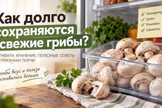 Сколько можно хранить свежие грибы в холодильнике: сроки, упаковка и признаки порчи