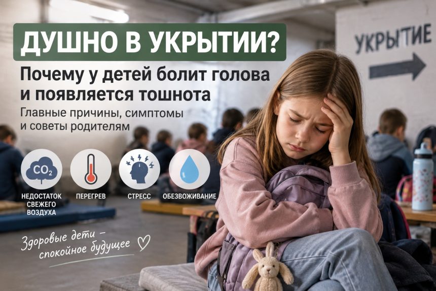 Почему ребенку становится плохо в школьном укрытии: головная боль, тошнота и качество воздуха