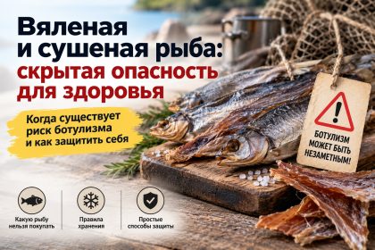 Вяленая и сушеная рыба: когда возникает риск ботулизма и как защититься