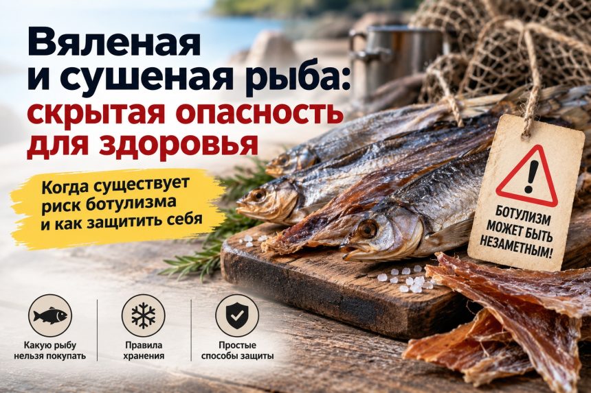 Вяленая и сушеная рыба: когда возникает риск ботулизма и как защититься