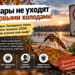 Комары в сентябре и октябре 2026: можно ли заразиться лихорадкой Западного Нила в Украине
