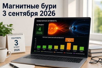 Магнитные бури 3 сентября 2026 в Украине: прогноз солнечной активности на сегодня