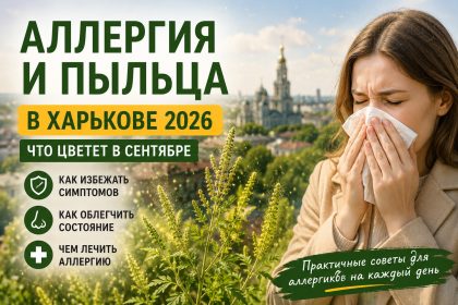 Аллергия и пыльца в Харькове 2026: что цветет в сентябре, как избежать и лечить симптомы
