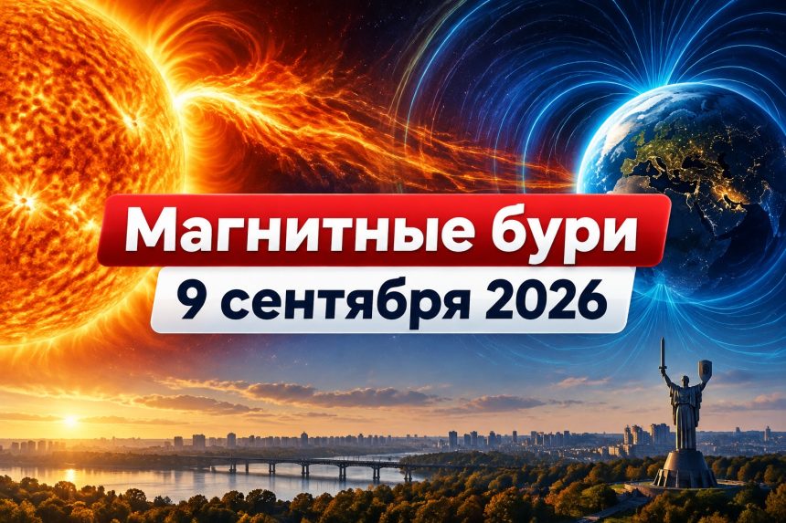 Магнитные бури 9 сентября 2026 в Украине: прогноз солнечной активности на сегодня