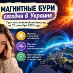 Магнитные бури 25 сентября 2026 в Украине: прогноз солнечной активности на сегодня