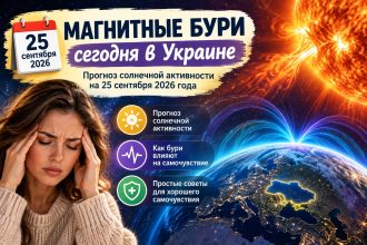 Магнитные бури 25 сентября 2026 в Украине: прогноз солнечной активности на сегодня