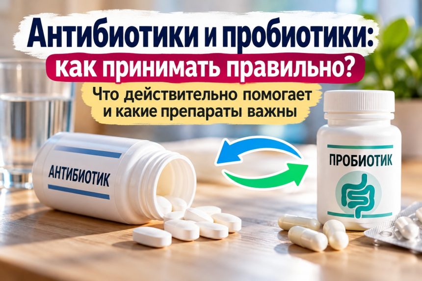 Антибиотики и пробиотики: можно ли принимать вместе, через сколько часов и какие препараты действительно помогают