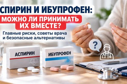 Ибупрофен и аспирин вместе: почему сочетание опасно и что обязательно нужно спросить у врача