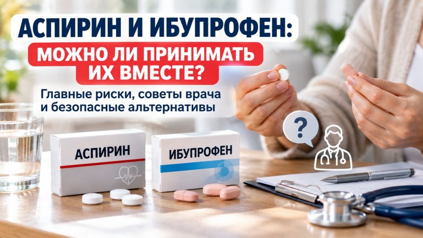 Ибупрофен и аспирин вместе: почему сочетание опасно и что обязательно нужно спросить у врача