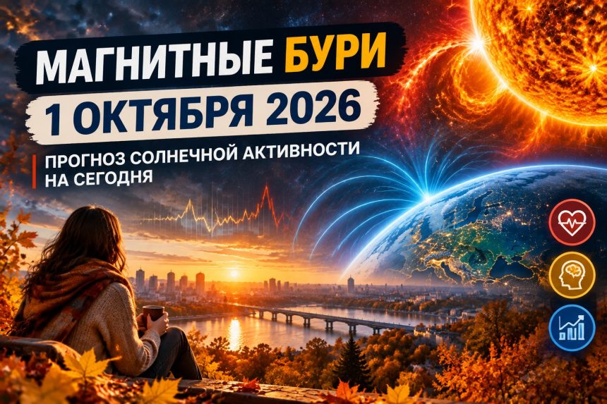 Магнитные бури 1 октября 2026 в Украине: прогноз солнечной активности на сегодня