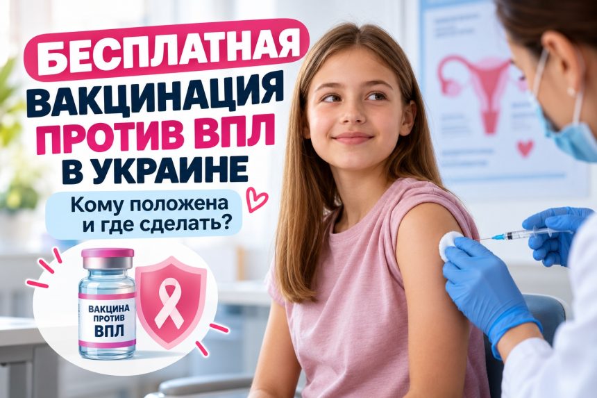 Бесплатная вакцинация против ВПЛ в Украине в 2026 году: кому положена прививка и где ее сделать