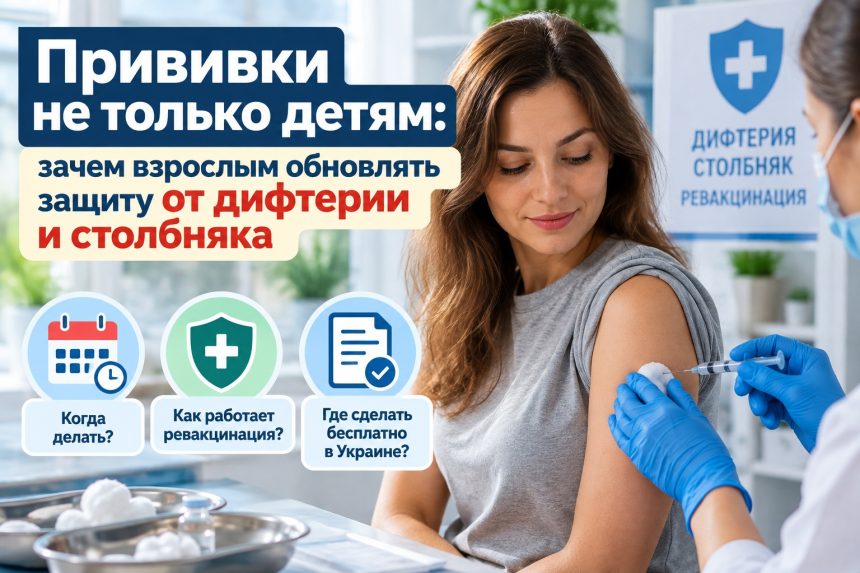 Взрослым тоже нужны прививки: когда и как делать ревакцинацию от дифтерии и столбняка в Украине