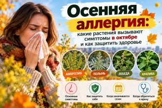 Аллергия в октябре 2026 в Украине: что еще цветет и какие растения вызывают симптомы