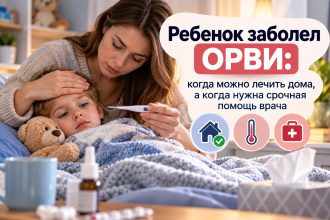 Ребенок заболел ОРВИ: когда достаточно домашнего наблюдения, а когда нужна срочная помощь
