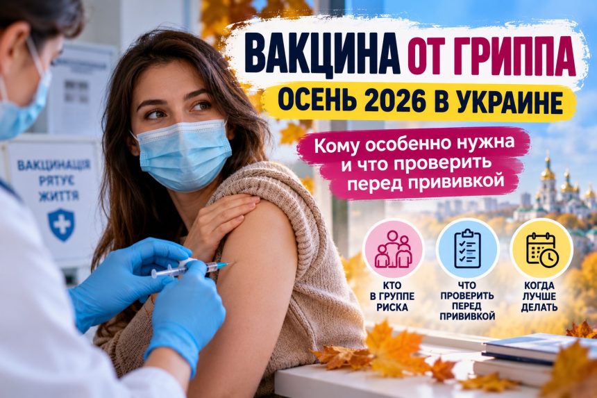 Прививка от гриппа осенью 2026 в Украине: кому нужна и что проверить перед вакцинацией