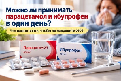 Можно ли принимать парацетамол и ибупрофен в один день: где риск двойного приема