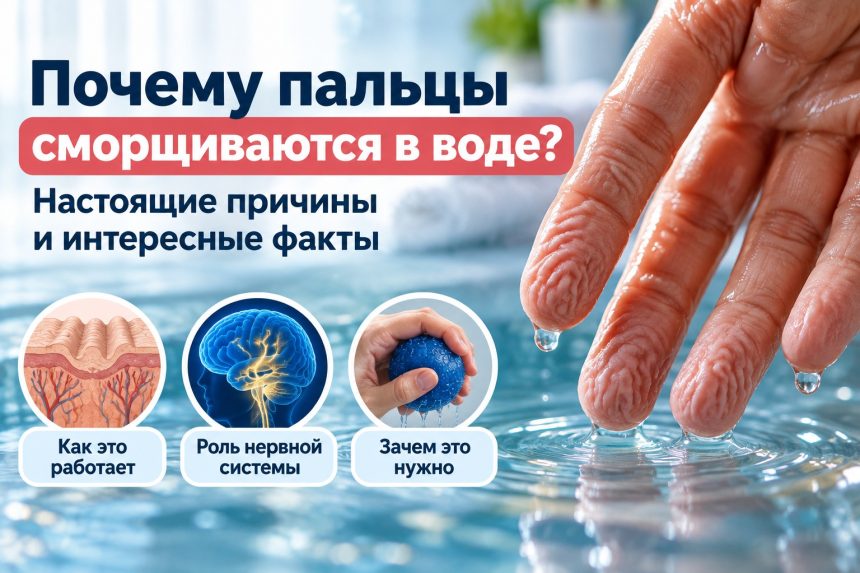 Почему пальцы морщатся в воде: что происходит с кожей и при чем здесь нервная система