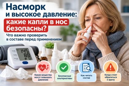 Капли и спреи от насморка при гипертонии: какие вещества в составе могут повышать давление