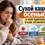Сухой кашель осенью без температуры: как отличить ОРВИ от аллергии и раздражения из-за сухого воздуха