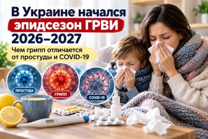 В Украине начался эпидсезон ГРВИ 2026–2027: чем грипп отличается от простуды и COVID-19