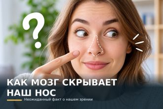 Почему мы не видим свой нос, хотя он всегда перед глазами: удивительная особенность человеческого мозга