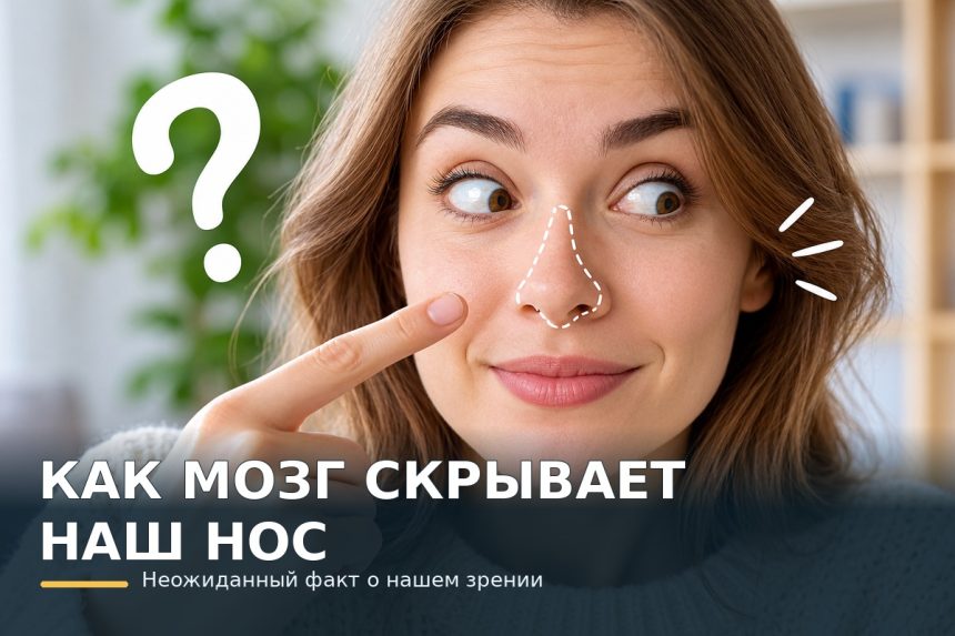 Почему мы не видим свой нос, хотя он всегда перед глазами: удивительная особенность человеческого мозга
